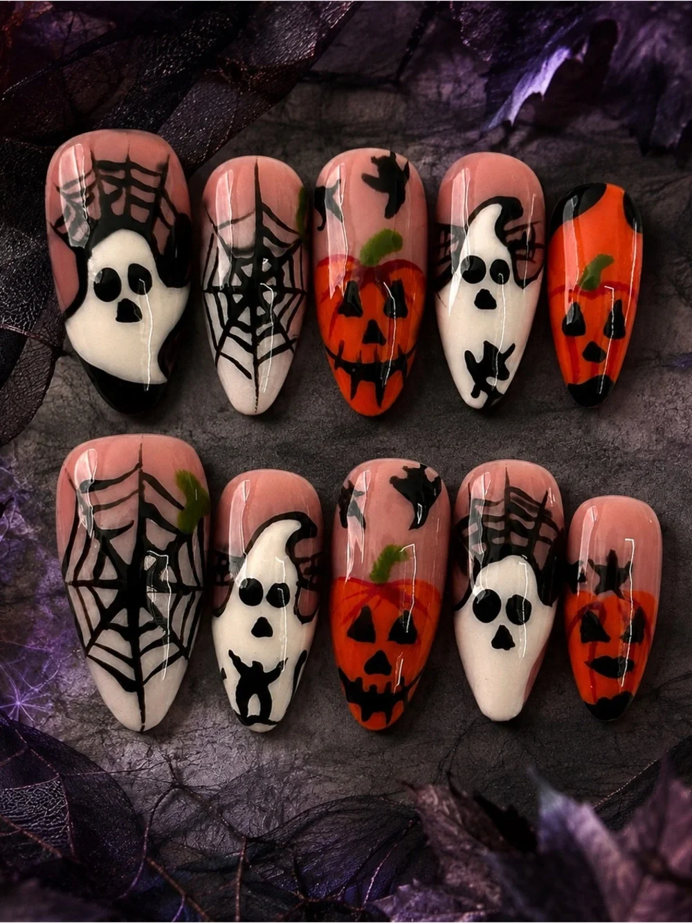 🎃 Spooky Halloween Press-On Nails 👻